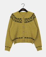 Kotok Snowflake Winter Nordic Wool Knit Cardigan