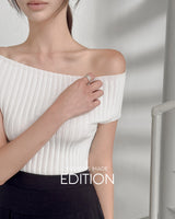 [MADE] Mer off‑shoulder knit