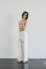 MIMI STRIPE SLEEVELESS / RED