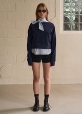 STRIPE TIE BLOUSE