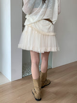POM CHIFFON SKIRT (2C)
