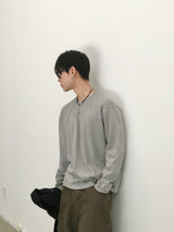 チェッカーベーシッククロップカットアウトロングスリーブ3C