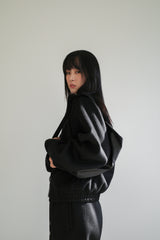 Wool zipup jumper, Black