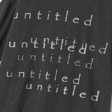 Untitled レイヤーロゴピグメントウォッシュ半袖 Washed Black