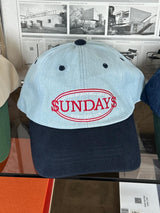 ASCLO SUNDAYSバイカラーデニムボールキャップ (4color)