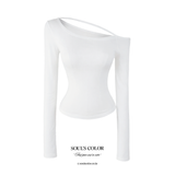 Line Slit Off-Shoulder Top (2color)