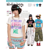レディースサマー半袖プリントTシャツ