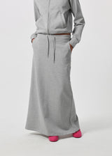 [B-BASIC] Mid-Sweat Low-Waist Elastic Long Skirt