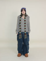 Zelda Double Pocket String Wide Denim Pants