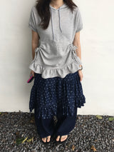 Lily Dot Unbalanced Denim Skirt (2c)