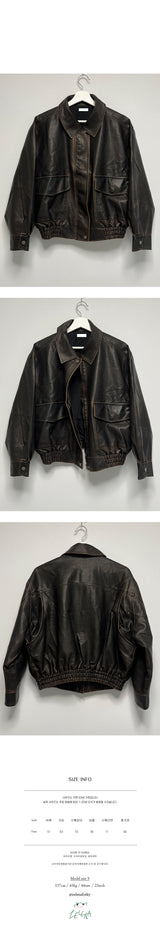 vintage leather jumper