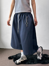 Loin Contrast Keyring Side Pintuck Bermuda Shorts 4 color