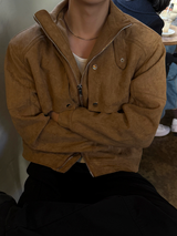 Ber suede collar neck jacket