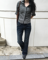 OOT back shirring boots cut denim pants