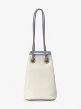 BAZAS bucket leather bag / Bright Ivory
