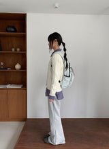 26SS★ [BAONHAUS] Kathleen Banding Semi-Bootcut Pants