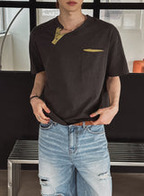 フィロ ダイアゴナル ヘンリーネック ショートスリーブ Tシャツ