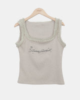 Taimi Cubic Lace Sleeveless Top