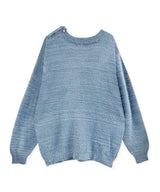 UNISEX ショルダージップシャギーニット