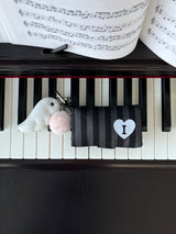 Music card wallet - piano (stripe)