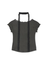レースscTシャツ (dark grey)