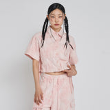 PIO JACQUARD CROP JACKET_PINK