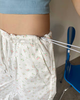 レチンフラワーピンタックツーウェイワイドパンツ