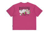 ボリュームロゴフラワーtシャツ