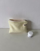 Terry flat pouch - lemon , S size