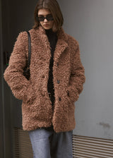 FAUX FUR SINGLE JACKET