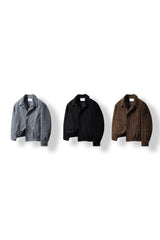 Brandt incision suede cropped jacket