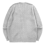 ヘルメスリーVネックケーブルニット UNISEX (4Color)