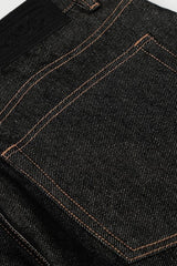 Raw Black Straight Jeans