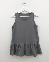 Antique frill sleeveless top (4color)