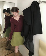 lime midi & matte suede sk belt set