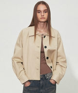 MINIMAL COTTON JACKET_BEIGE