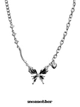 [IVE Leeseo, Purplekiss Dosie Pick!](S.Steel) ブラックバターハートネックレス