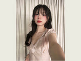 mido peach pink lace bl