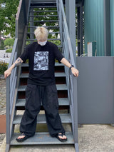 ポスター半染め半袖Tシャツ2C