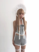 レースコルセットトップ (Grey)