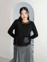 FRILL POCKET T (BLACK)
