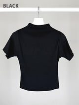 リブハーフネックTシャツ (4C)