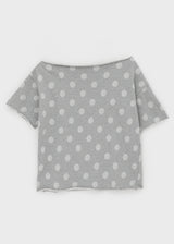 [MADE] チリドットプリントオフショルダーショートスリーブTシャツ