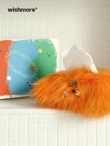 Cute diy plush puppy tissue bag