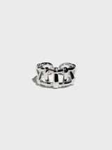 Multi Hash Tag Open Ring (Silver)