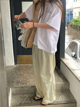 ア レタリングTシャツ,アイボリー
