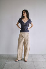 26SS★ WRAP CURVED COTTON TROUSER
