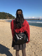Pillow ribbon bag_black