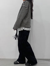 STRIPE TWEED CARDIGAN