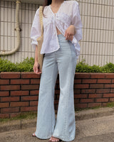 Jeanne wide denim pants